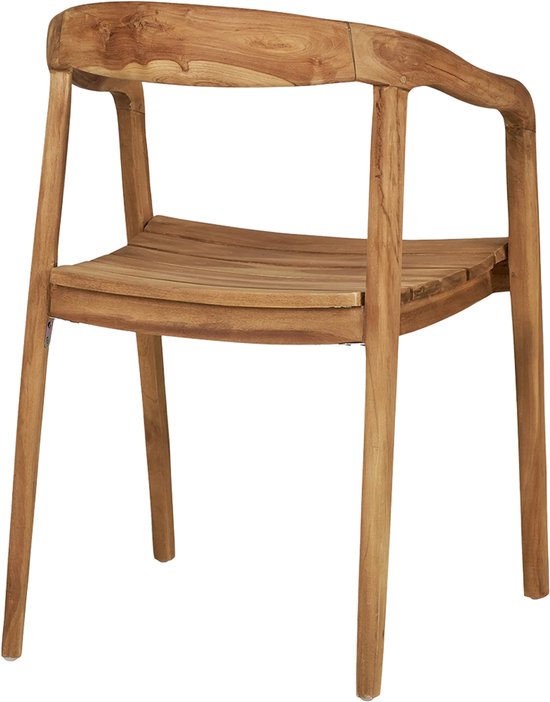 Artichok Claudette Houten Tuinstoel Naturel - met Armleuning - Teak - Terrasstoel