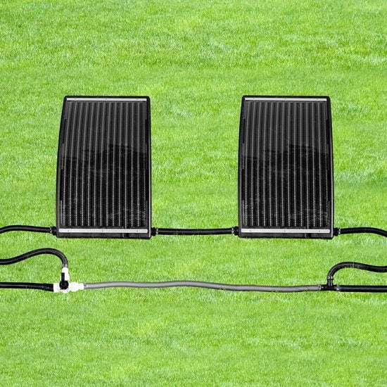 Monzana Zwembadverwarming Solar – 2 Stuks/10000 L/h - 32&38mm - Zwart