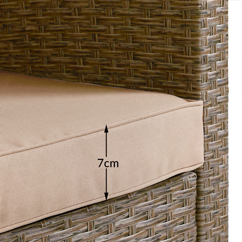 Casaria Loungeset 16-delig Grijs/Beige Kunststof