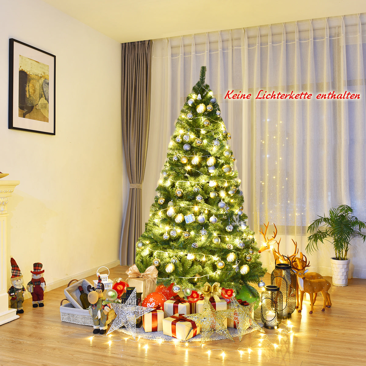Coast Kunstkerstboom Groen – 116 x 183 cm – 1000 Takpunten met Scharnierconstructie en Metalen Standaard