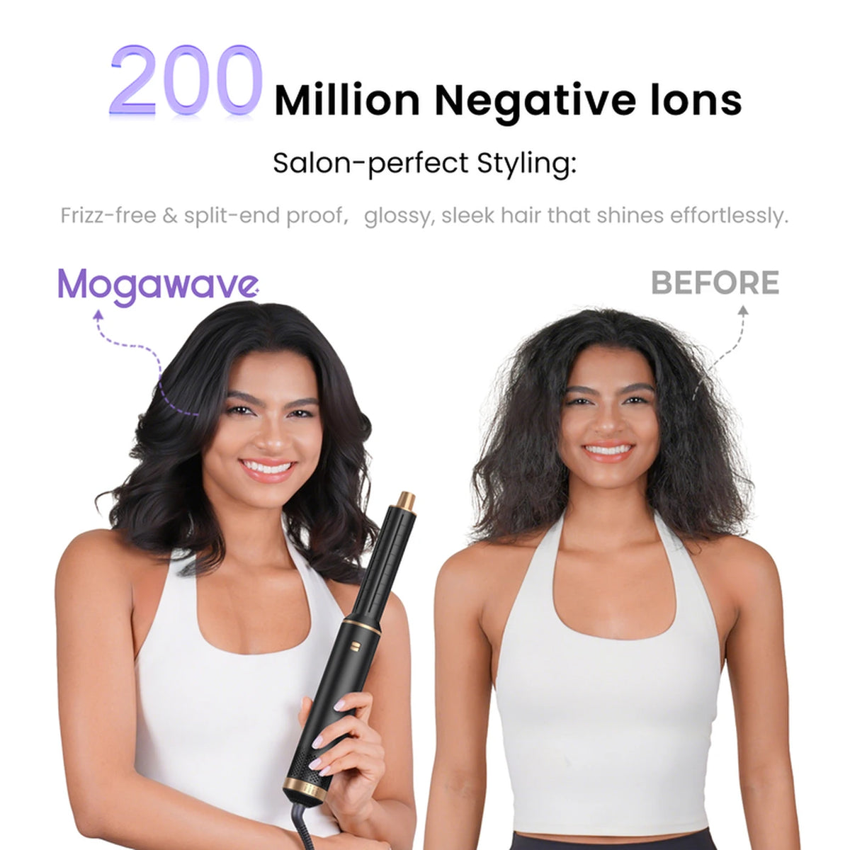 Atopskins 5-in-1 Haarstyler – Föhn, Krultang, Stijlborstel & Warmteborstel