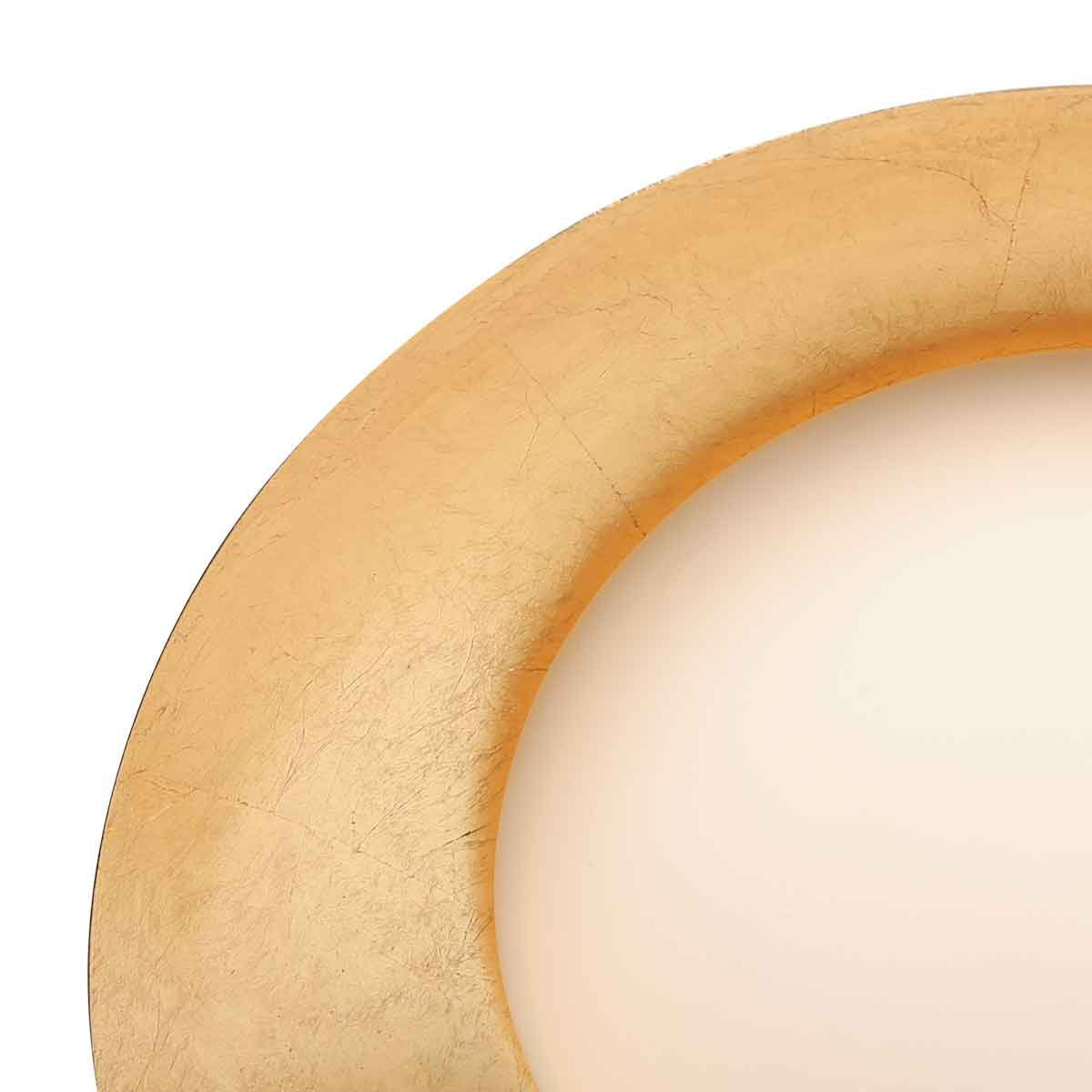 Plafonnière Zwart met Gouden Details, 3-staps Dimbaar, Kunststof en Metaal - Brotke 4127ZW - Steinhauer