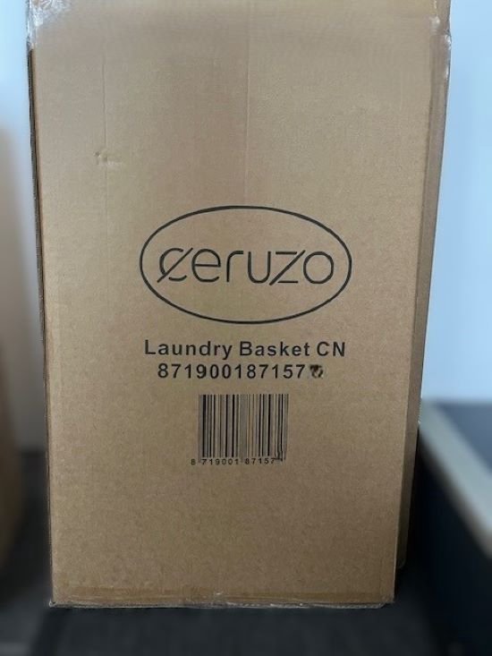 Ceruzo Bamboe Wasmand - Hoek Model - 72L - Vouwbaar - Deksel - 35 x 35 x H 60 cm- Naturel