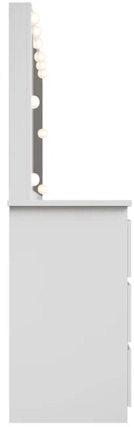 Kaptafel / Schminktafel Lilia - Incl. LED en Lades - Wit