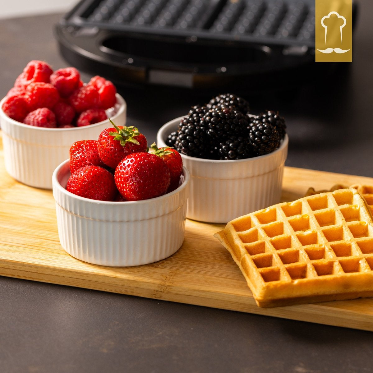 Chefarone Creme Brulee Schaaltjes - 6 Mini Ovenschalen - Ramekin Schaaltjes Keramiek - Souffleschaaltjes 200 ML - Koken met Kinderen - Toetjes Schaaltjes - Wit