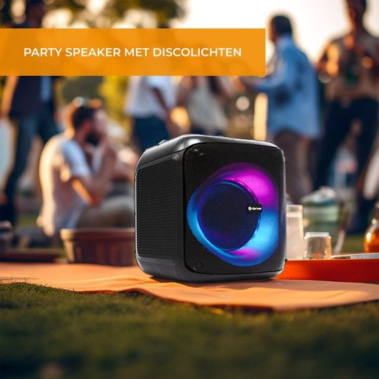 Denver Bluetooth Speaker Party Box - Discolichten - Incl. Afstandsbediening - Microfoon Aansluiting - BPS250