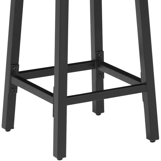 tectake - Set van 2 barkrukken "Corby" - industrieel - lichtbruin - 404333