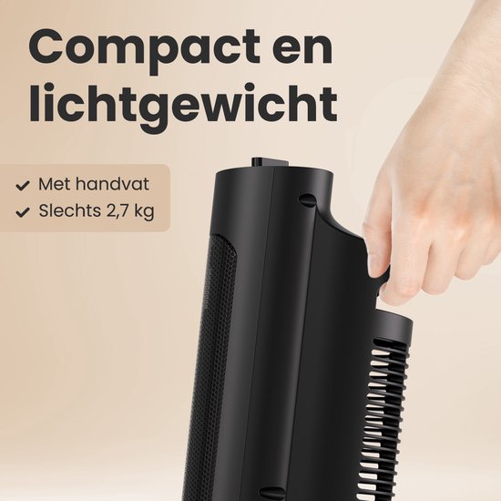 Auronic Ventilatorkachel Pro - Keramische Kachel - 2000W Heater - Zwart
