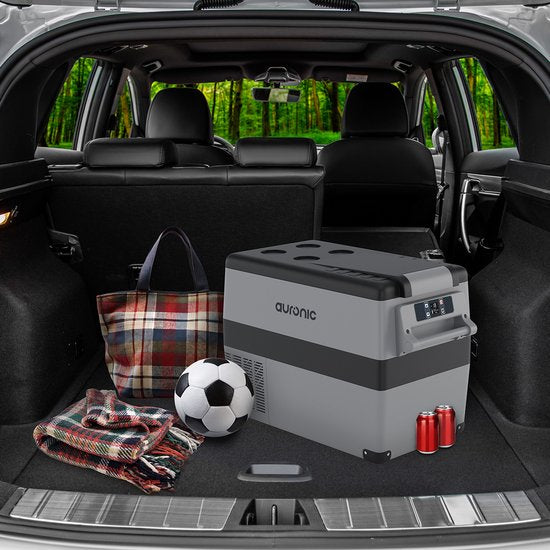 Auronic Compressor Koelbox Elektrisch 12V en 230 volt - Camping Koelkast - 5 Standen - 40.5L - Frigobox - Grijs