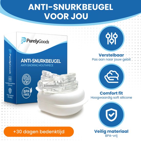 PurelyGoods Anti-Snurkbeugel – Verstelbaar – 4.2 x 6.0 x 2.3 cm – Transparant
