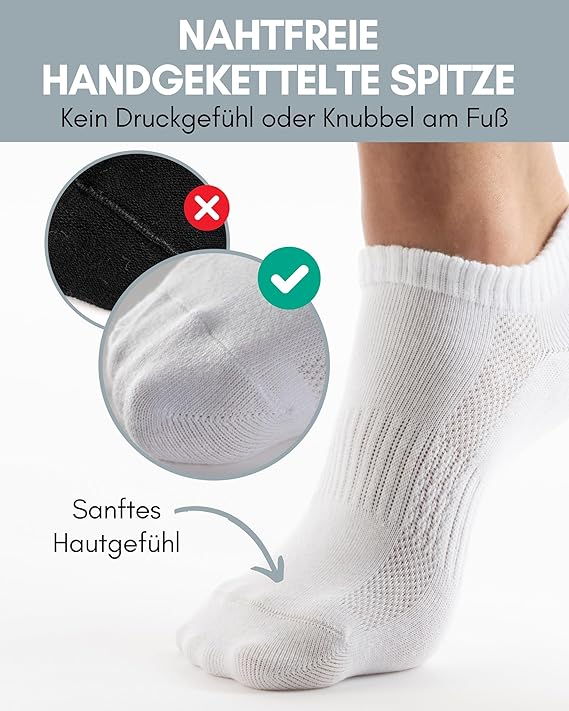 Heldenwerk 10 paar premium sneakersokken voor dames en heren - Korte sokkenset van gekamd katoen - Maat 39-42