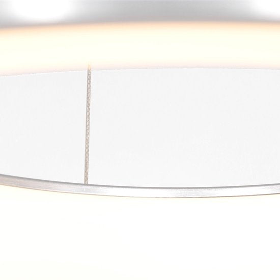 Hanglamp Ringlede 2695ZI Zilver rond 48cm, hoogte verstelbaar, gemaakt van kunststof en staal, Steinhauer modern design voor binnengebruik