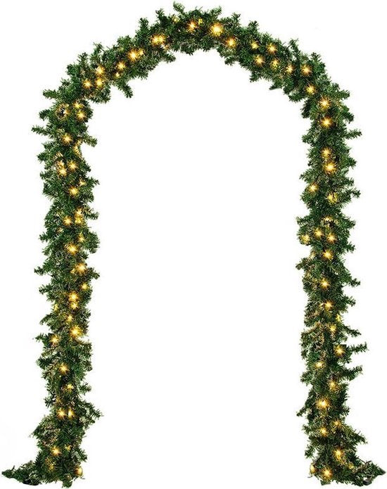 Nordlandia Guirlande Met verlichting - Timer - Kerstversiering - 500CM - Kerstslinger - Kerstdecoratie - 100 LED - Batterij