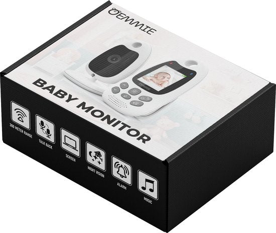 Oemmie Babyfoon - Babyfoon met Camera - Baby Monitor - Baby Camera - Video & Audio - Nachtvisie - Wit
