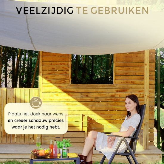 O'DADDY® Schaduwdoek 4x3m Rechthoek - Zonnezeil - Schaduwnet - Luifel Met Bevestiging Materiaal - Waterbestendig - UV30 Zonwering - Donkergrijs