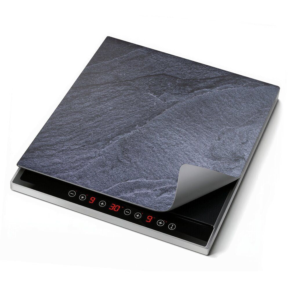 WENKO Afdekmat Kookplaat Leisteenlook - 60 x 52 cm - Hittebestendig PVC