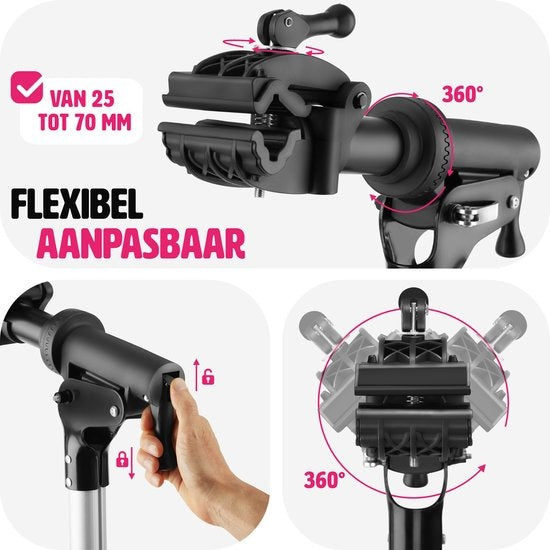 tectake® - Fiets reparatiestandaard Tristan - Snelsluitingen - Klemkop - 360° Draaibaar - In hoogte verstelbaar - Max. 50kg. - Montagestandaard - Geschikt voor e-bikes electrische fiets - 404920