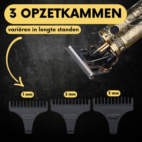 Professionele Draadloze T-blade Tondeuse - Sansbeauté® Buddha Trimmer - Baardtrimmer - Tondeuse Mannen Hoofdhaar - Cheveux Haar - Haartrimmer - Kapper Haar Machine - Haartondeuse - Barber Hair Clipper - Kappersset