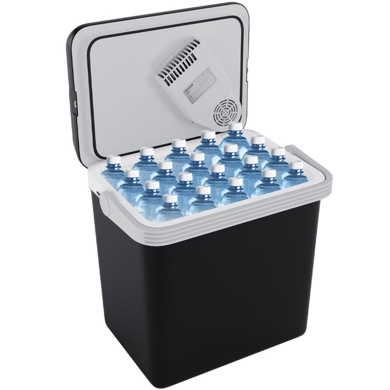 Auronic Elektrische Koelbox 25 Liter - Koelen en Verwarmen tot 65 °C - 12 V en 240 V - 44 x 32 x 44,7 cm - Zwart