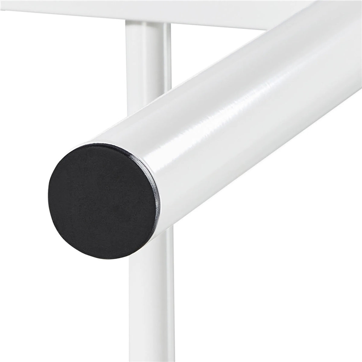 Yaheetech Metalen Bedframe 90 x 190 cm - 196,5 x 96 x 88,5 cm - Wit - 32 cm Hoog - Met Hoofdbord