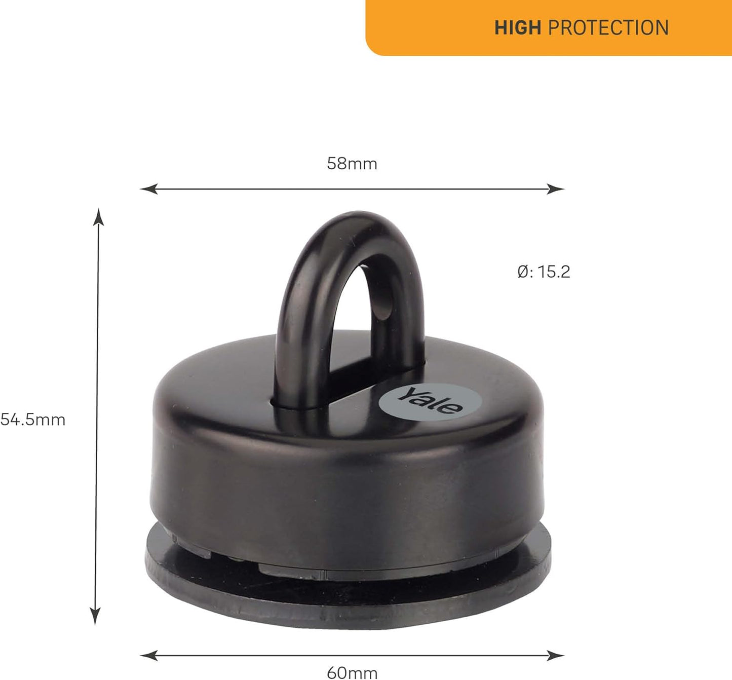 Yale Y730B60231 Ankerplaats Zwart Hoge Bescherming