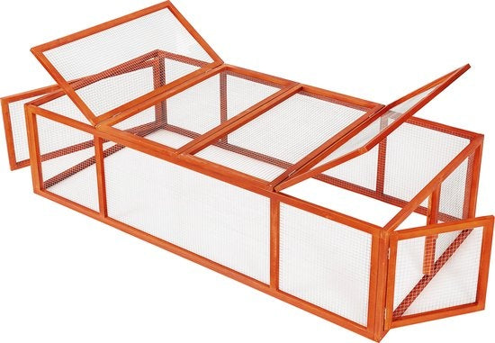 tectake konijnenhok bruin - 404403