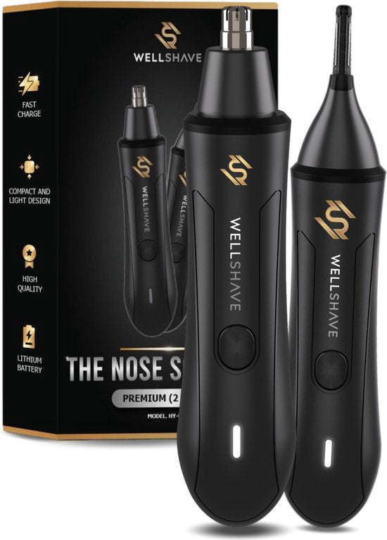 Wellshave 2 in 1 Neustrimmer Premium - Wenkbrauw en Oorhaar trimmer - Neushaartrimmer voor mannen - Wenkbrauw Trimmer