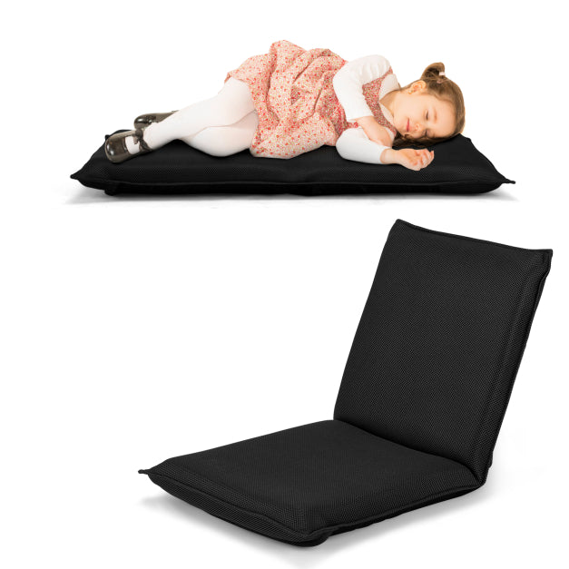 Coast Vloerstoel – Verstelbaar – Geschikt als Gamingstoel & Lazy Sofa – Zwart