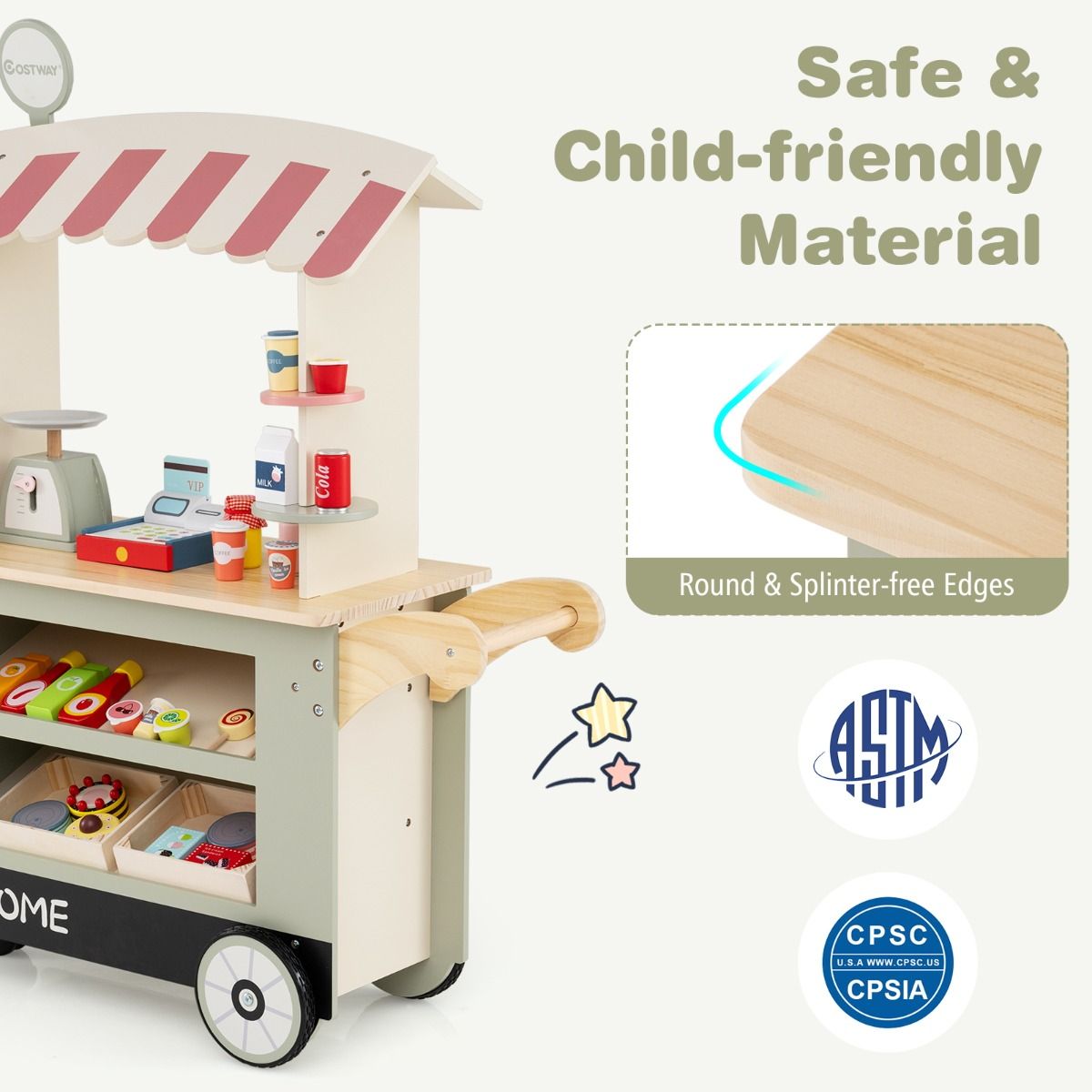 Coast Children's focale trolleys op 3 wielen met tot foodtruck voor kinderen vanaf 3 jaar.