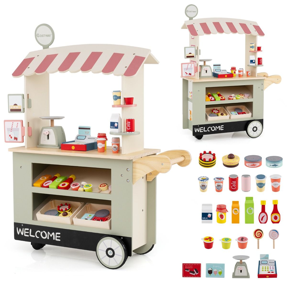 Coast Children's focale trolleys op 3 wielen met tot foodtruck voor kinderen vanaf 3 jaar.