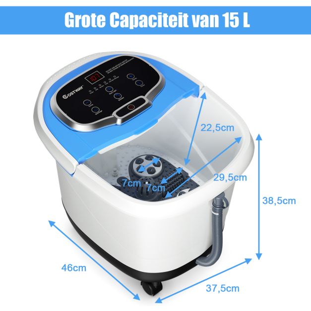 Coast Massage Voetenbad - 15L - 48°C - 500W - 38 x 46 x 39 cm