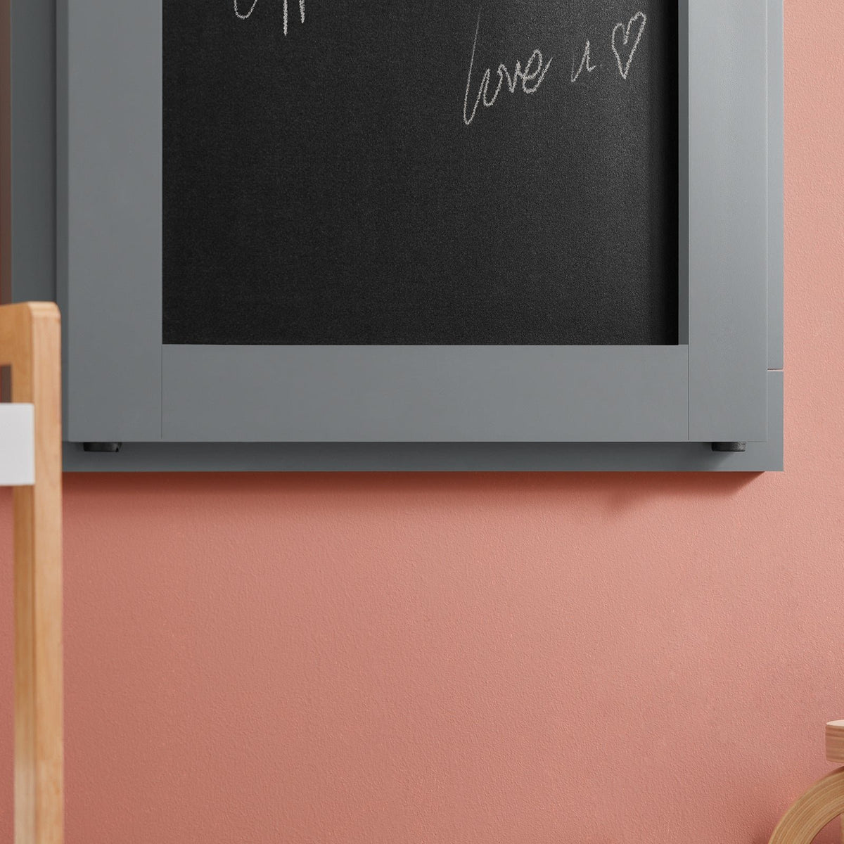 SoBuy FWT20-HG - Inklapbare Wandtafel - met Krijtbord - 50 x 175 x 76 cm - Grijs