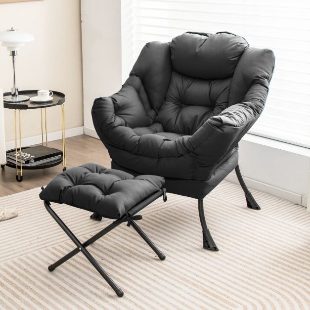 Coast Fauteuil – Met Armleuning, Zijvak, Voetsteun & Krukje – Grijs