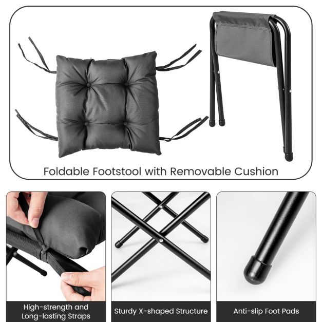 Coast Fauteuil – Met Armleuning, Zijvak, Voetsteun & Krukje – Grijs