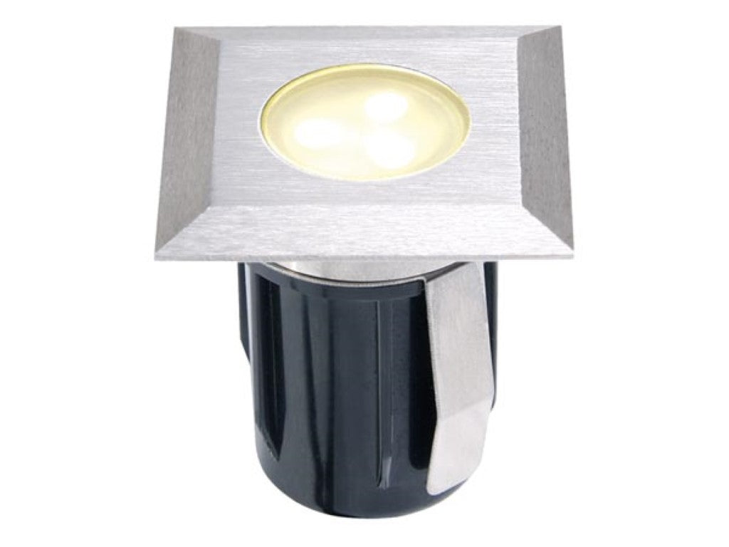 Garden Lights Atria Inbouwspot – Voorzien Van Twaalf Volt Plug En Play Systeem En Ip67 Waterbestendige Behuizing En Een Meter Kabel – Voor Terras En Vlonder – Grijs Roestvrij Staal – Nul komma Vijf Watt