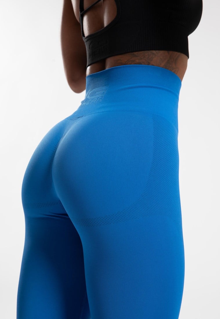 Gorilla Wear Olivia Seamless Leggings – S/M – Blauw – Hoog Getailleerd & Squat-proof