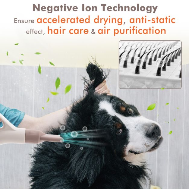 Coast Hondenföhn - Temperatuurregeling - 1700W - Incl. Verschillende Mondstukken - 33 x 18 x 17 cm - Wit
