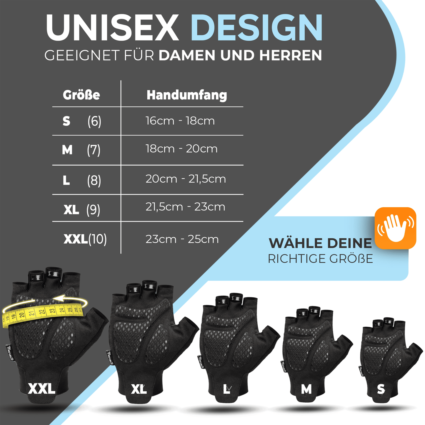 MIVELO Gevoerde Fietshandschoenen - Zomermodel - Ademend en Vingerloos - Sterke Grip - Zwart - Maat S