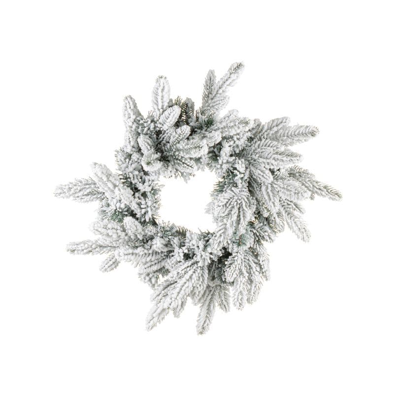 Bizzotto Harvard boho sneeuwkrans D60 cm – natuurtinten met sneeuweffect