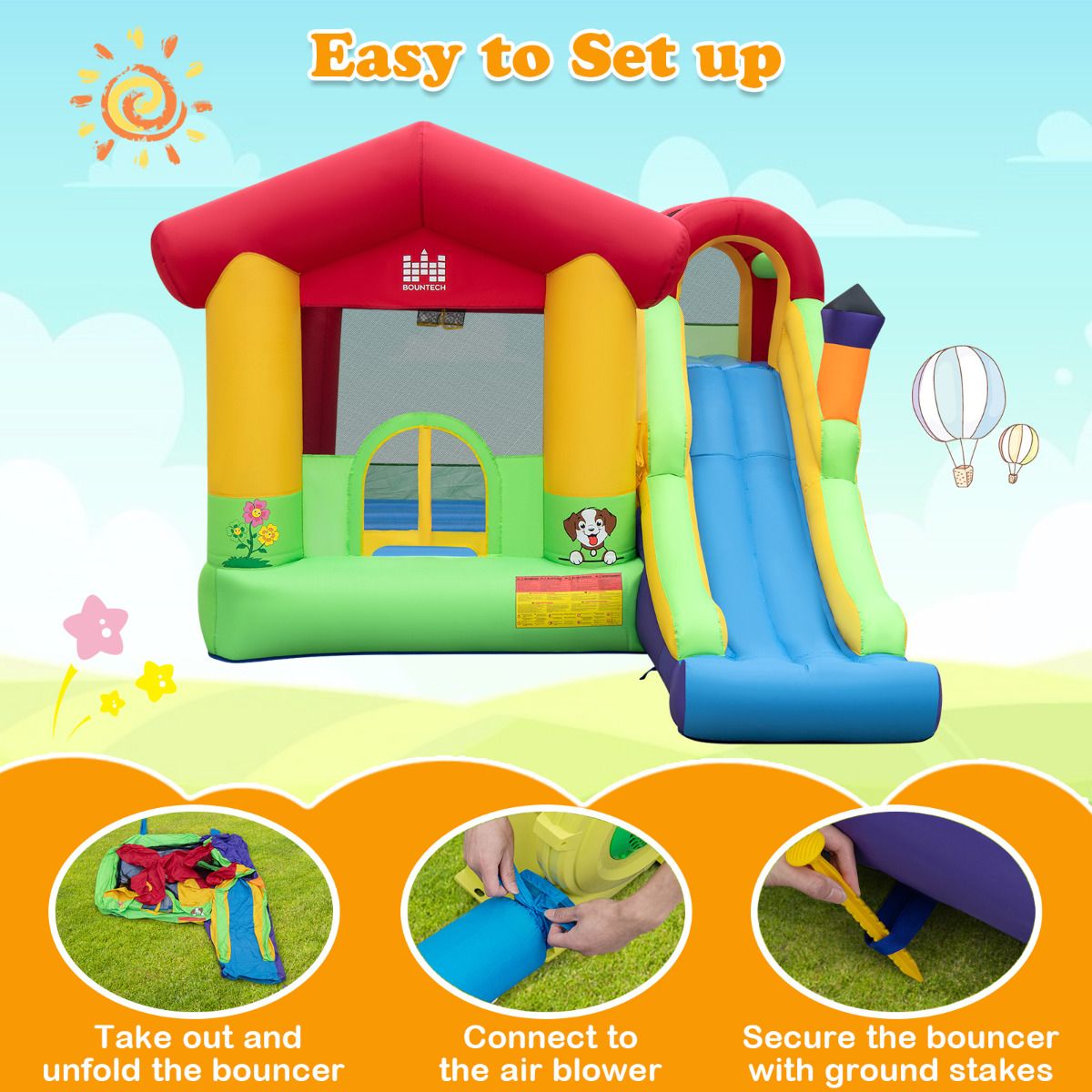 Coast Bouncy Castle - opblaasbaar spel kasteel - dia 325 x 290 x 205 cm