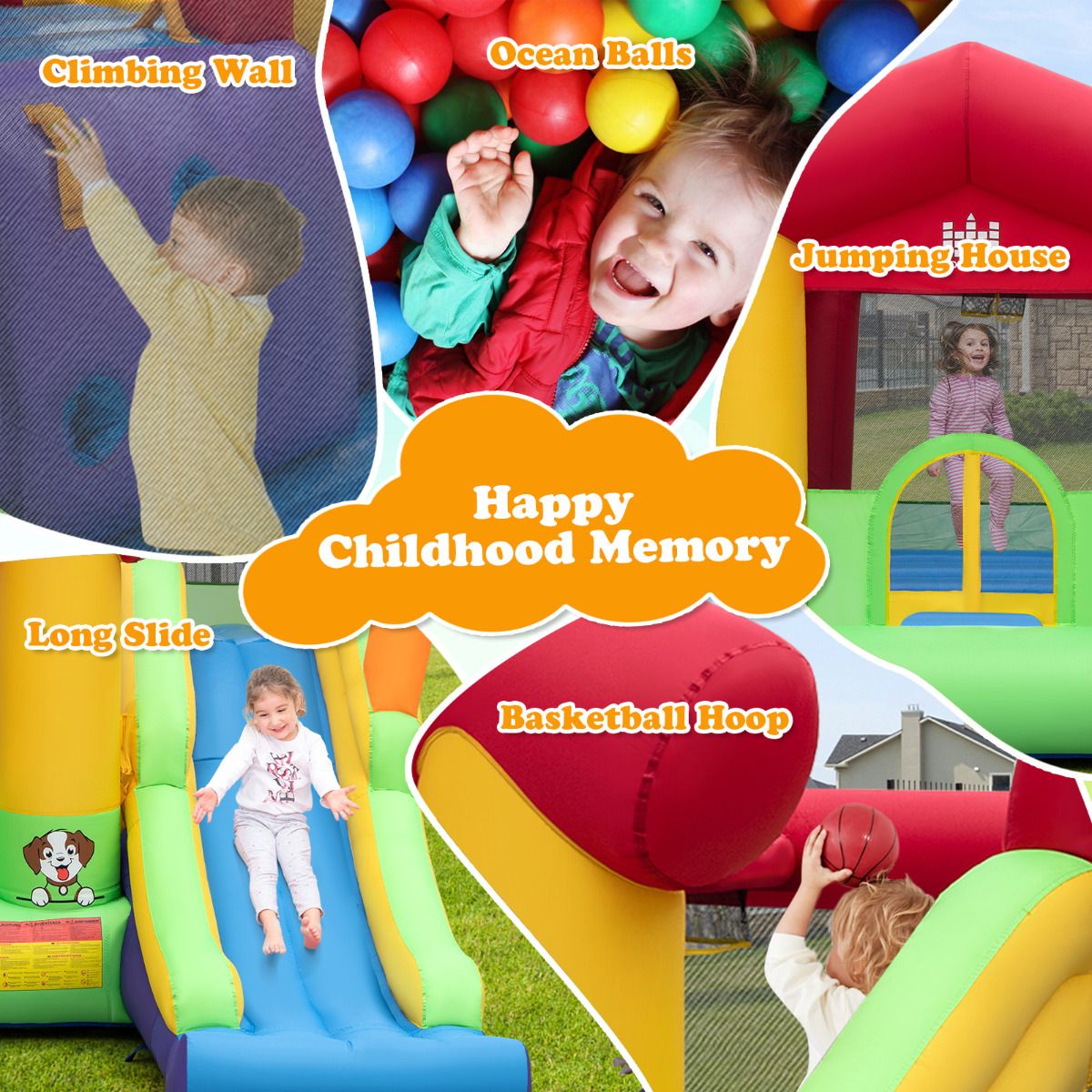 Coast Bouncy Castle - opblaasbaar spel kasteel - dia 325 x 290 x 205 cm