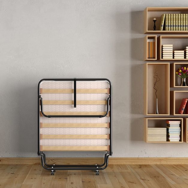 Coast Bed - Opvouwbaar - Tot 120kg. - Incl. Traagschuim Matras - 80 x 190 x 39 cm - Beige