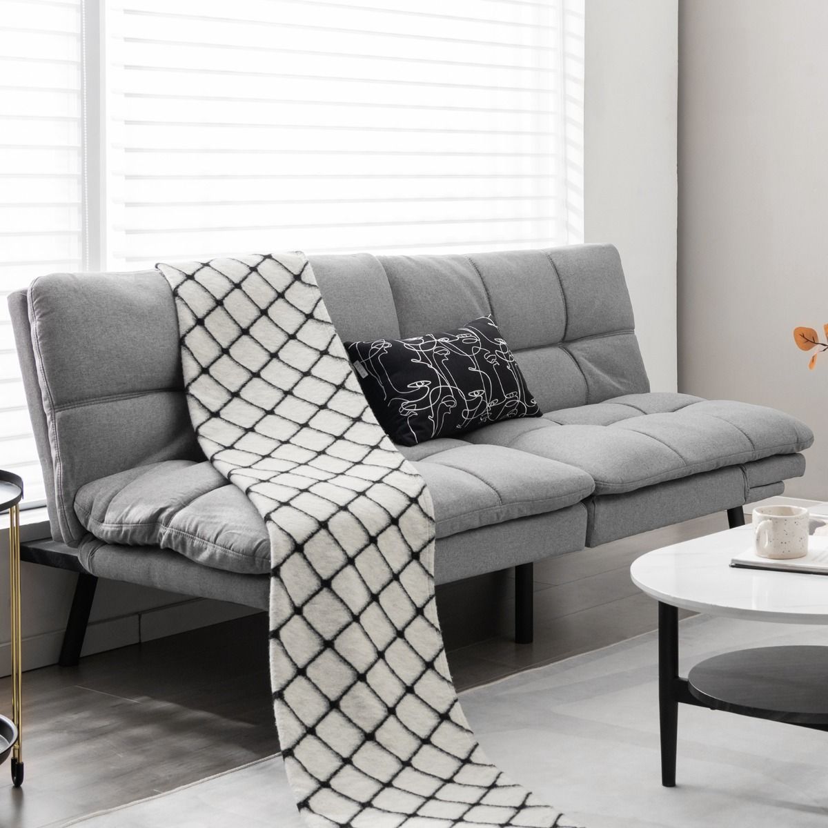 Coast Transformeerbare Slaapbank - Grijs - Linen - 87 x 178 x 82 cm - 273 kg Draagkracht