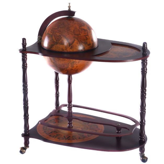 Globusable Wereldbol Wijnrek – Minibar & Flessenrek – Huishoudelijk – 70 x 45 x 88 cm