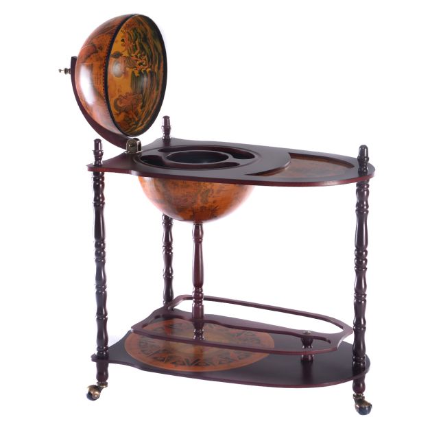 Globusable Wereldbol Wijnrek – Minibar & Flessenrek – Huishoudelijk – 70 x 45 x 88 cm