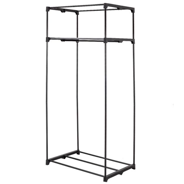 Coast 75 x 50 x 170 cm kleurkeuze garderobe stofkast met garderobe zwart