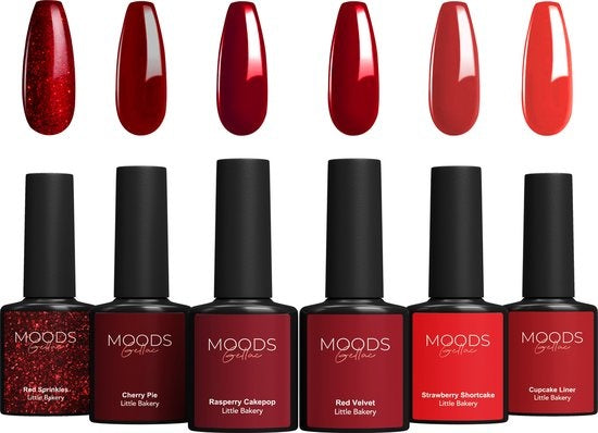 Moods Gellac 6-delige Set - Gel Nagellak - 8ML - Little Bakery Edition - Nagels - Gellak Starterspakket - Chique Kleuren