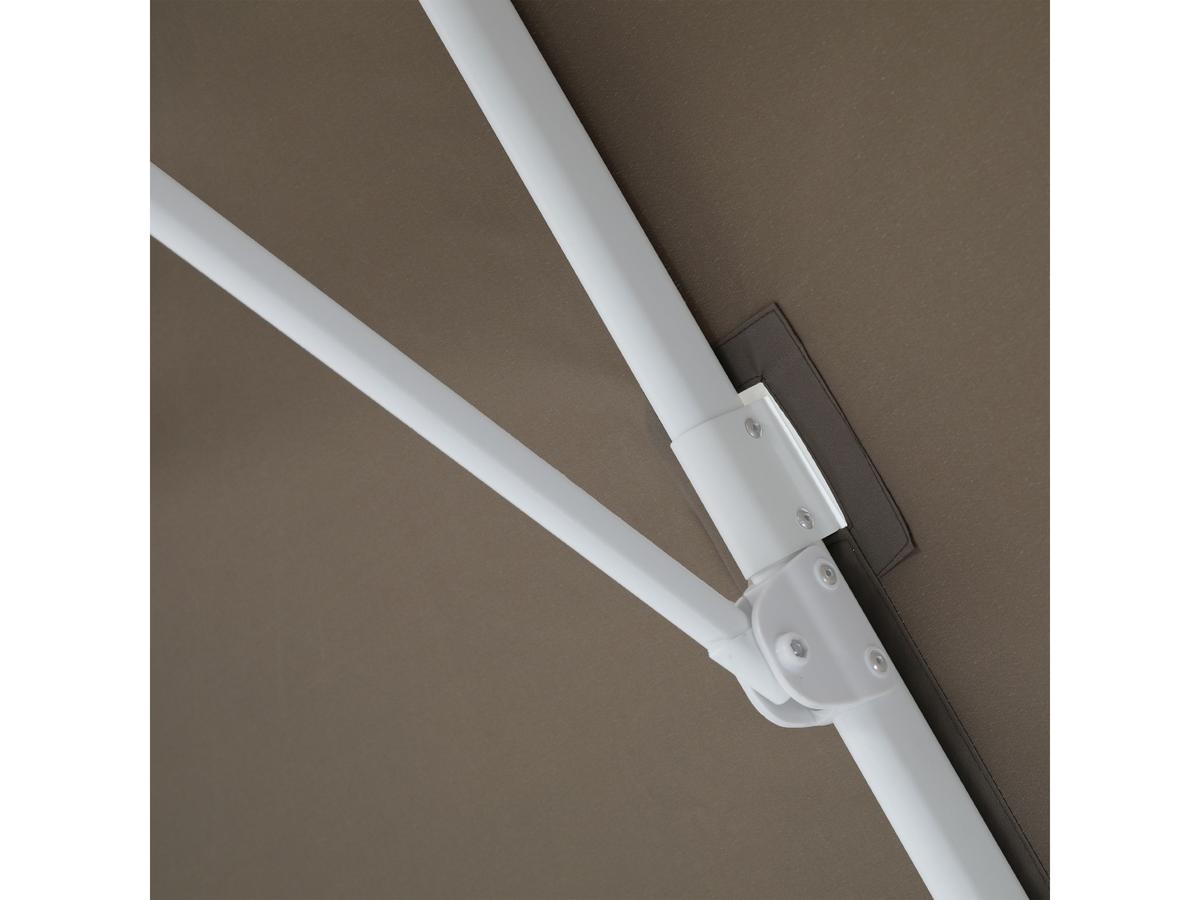 AXI Zweefparasol Marisol - Ø 300 cm - Taupe - White Pole