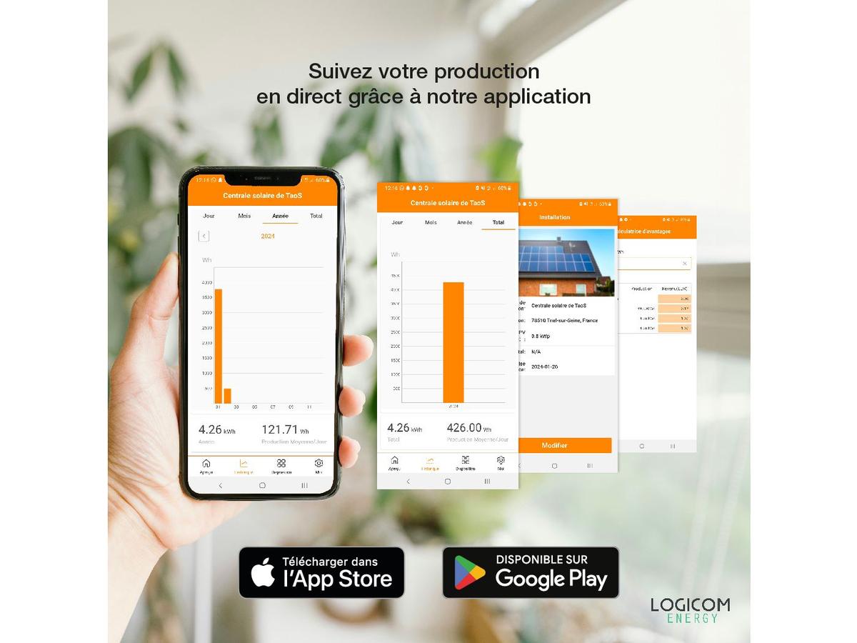 Logicom Solar Kit 860 W - Zonnepaneel Set - 860 Watt - Zwart