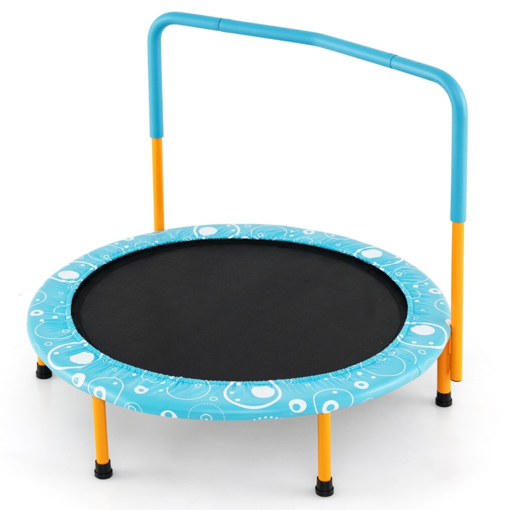 Coast SkyTramp 91.50cm Kids Trampoline Mini Rebounder Oranje met Volledige Handrail